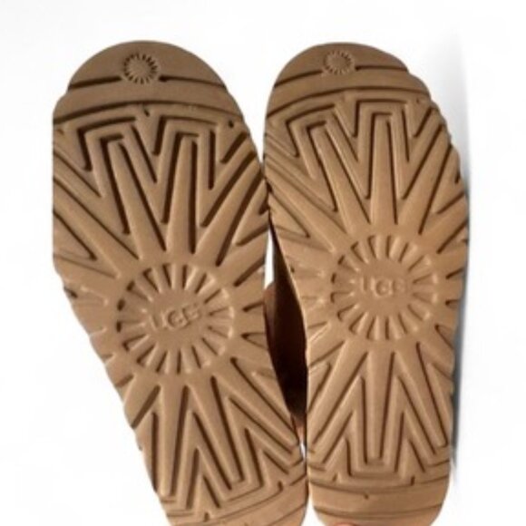 Classic Ugg Boots Womens Size 11 Faux Fur Lined Brown Chestnut Suede - Picture 10 of 14